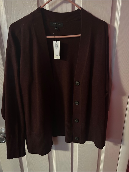 Banana Republic Sweaters - Banana Republic Women's Dark Maroon Button Cardigan